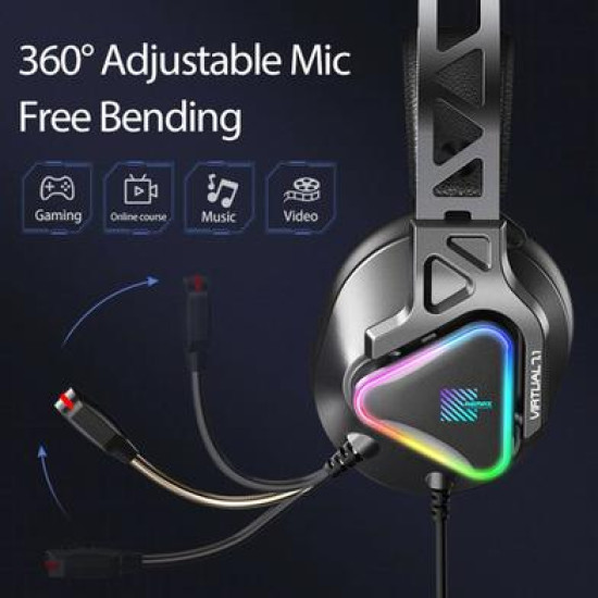 Remax RM-810 Wargod Series USB RGB Lighting Gaming Headphone