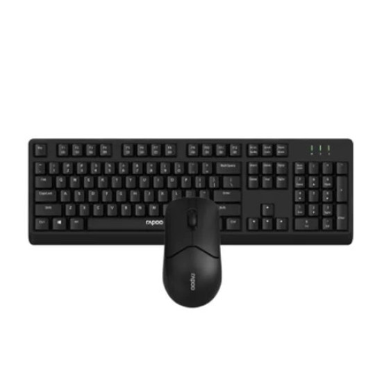 Rapoo X1500 Wireless Black Optical Keyboard & Mouse Combo with Bangla
