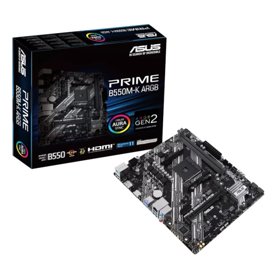 Asus Prime B550M-K ARGB AM4 Micro ATX AMD Motherboard