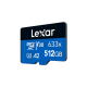 Lexar High-Performance 633x 512GB MicroSDXC UHS-I Memory Card with Adapter