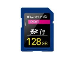 TEAM PRO 128GB SDXC UHS-I U3 V30 4K Memory Card