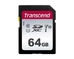 Transcend 64GB 100Mbps SDXC/SDHC UHS-I SD 300S Memory Card (TS64GSDC300S)