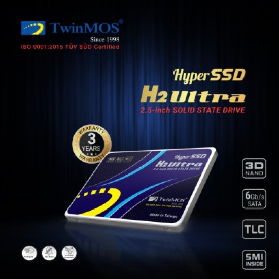 Twinmos Hyper H2 Ultra 256GB 2.5 Inch SATAIII Internal SSD